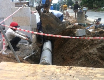 THI CÔNG HẠ TẦNG CHUNG CƯ  SUNRISE CITY NOVALAND