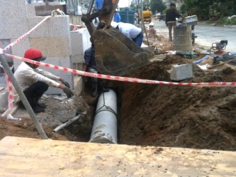 THI CÔNG HẠ TẦNG CHUNG CƯ  SUNRISE CITY NOVALAND